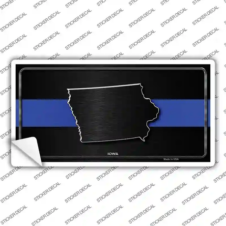 Iowa Thin Blue Line Novelty Sticker Decal