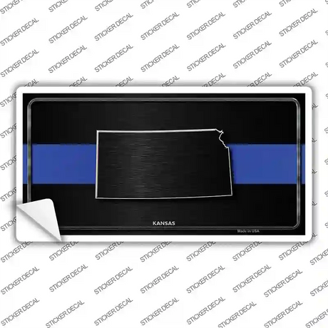 Kansas Thin Blue Line Novelty Sticker Decal