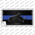 Massachusetts Thin Blue Line Novelty Sticker Decal