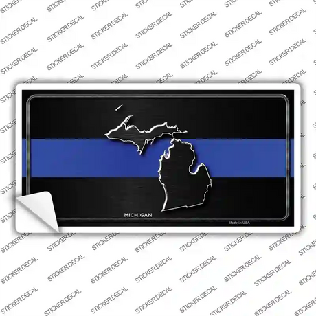 Michigan Thin Blue Line Novelty Sticker Decal