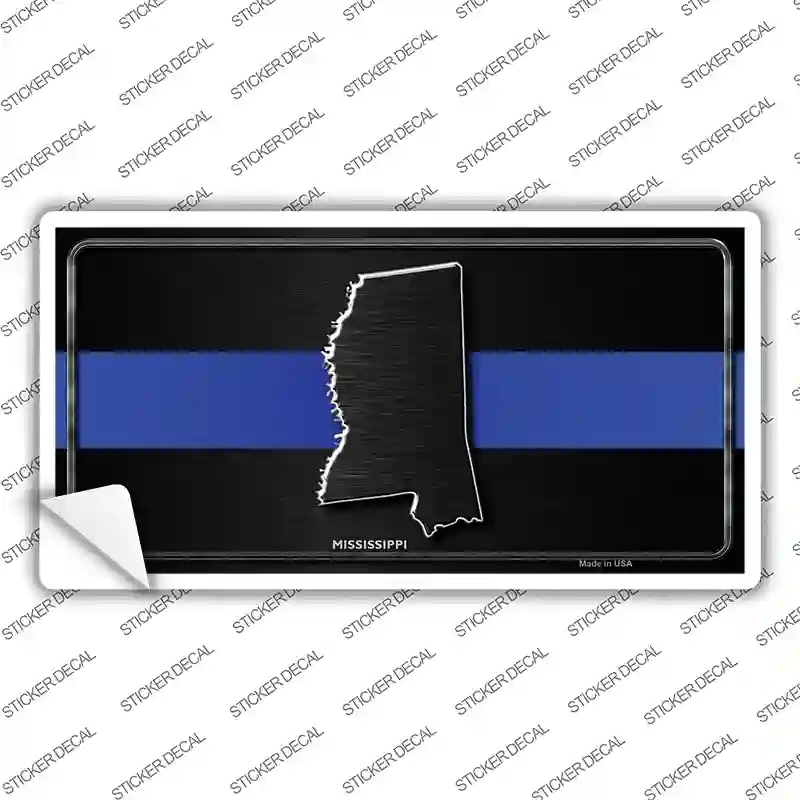 Mississippi Thin Blue Line Novelty Sticker Decal