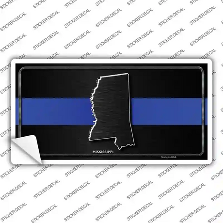 Mississippi Thin Blue Line Novelty Sticker Decal