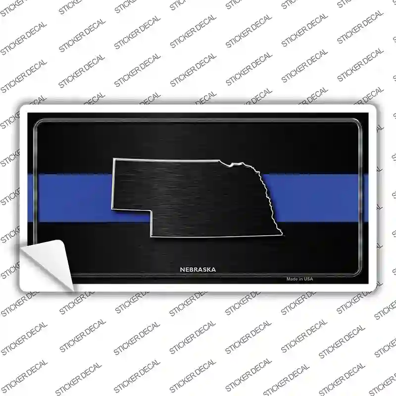 Nebraska Thin Blue Line Novelty Sticker Decal