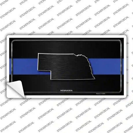 Nebraska Thin Blue Line Novelty Sticker Decal
