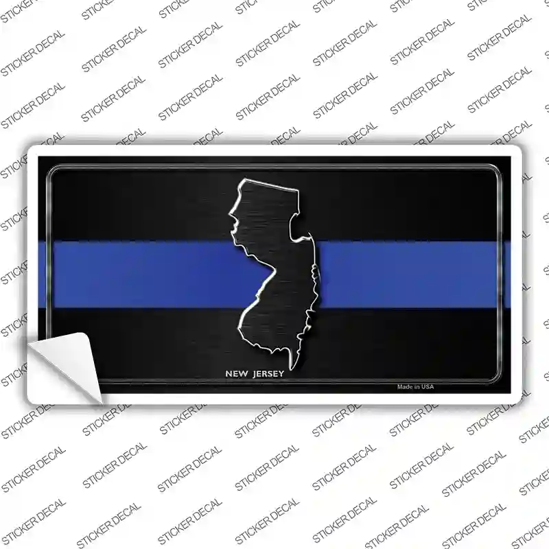 New Jersey Thin Blue Line Novelty Sticker Decal