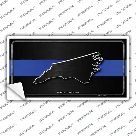 North Carolina Thin Blue Line Novelty Sticker Decal