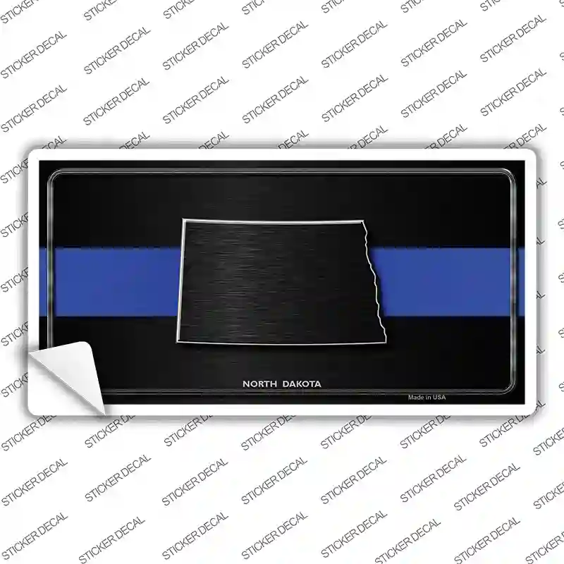North Dakota Thin Blue Line Novelty Sticker Decal