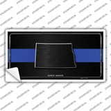 North Dakota Thin Blue Line Novelty Sticker Decal