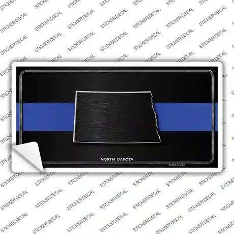 North Dakota Thin Blue Line Novelty Sticker Decal