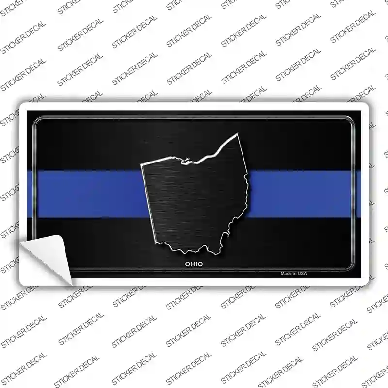 Ohio Thin Blue Line Novelty Sticker Decal