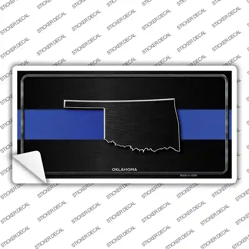 Oklahoma Thin Blue Line Novelty Sticker Decal