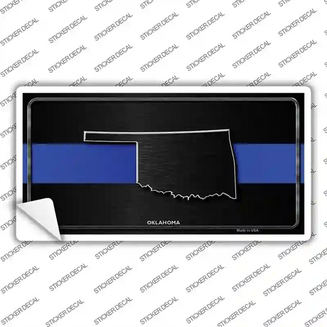 Oklahoma Thin Blue Line Novelty Sticker Decal