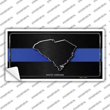 South Carolina Thin Blue Line Novelty Sticker Decal