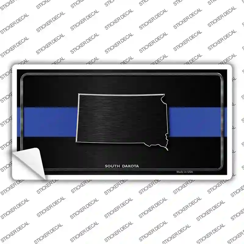 South Dakota Thin Blue Line Novelty Sticker Decal