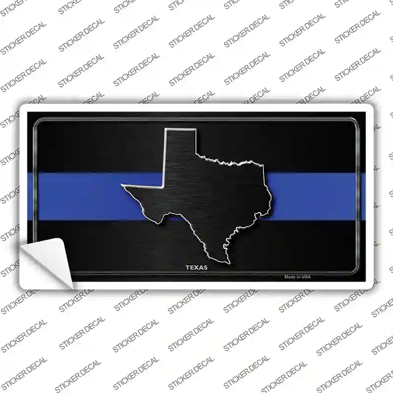 Texas Thin Blue Line Novelty Sticker Decal
