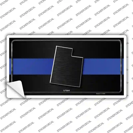 Utah Thin Blue Line Novelty Sticker Decal