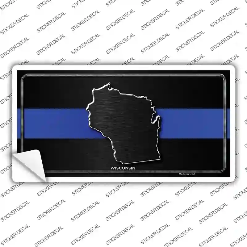 Wisconsin Thin Blue Line Novelty Sticker Decal