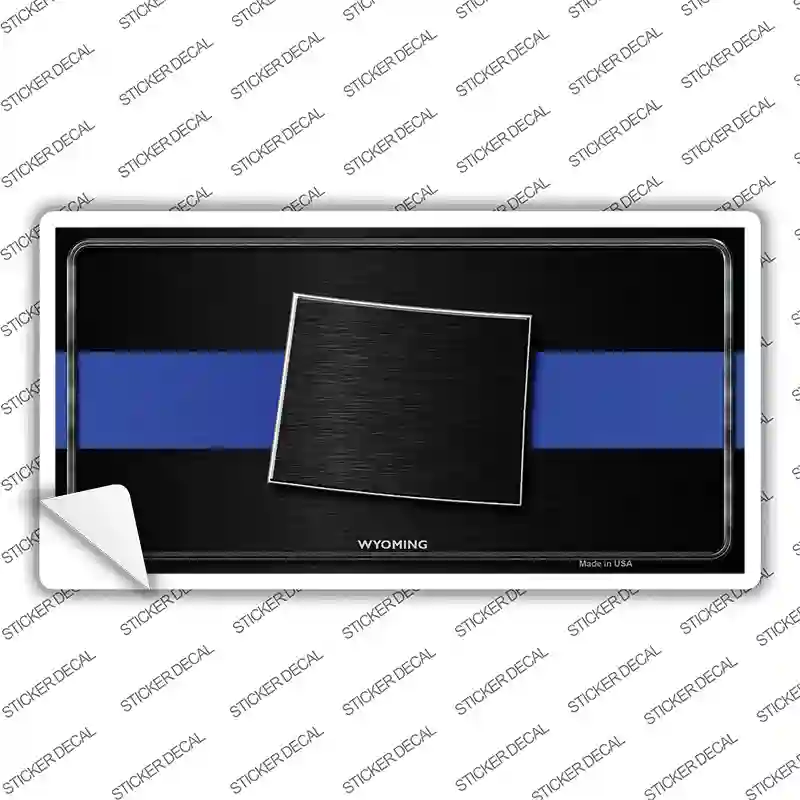 Wyoming Thin Blue Line Novelty Sticker Decal