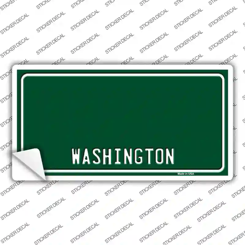 Washington Green Background Novelty Sticker Decal