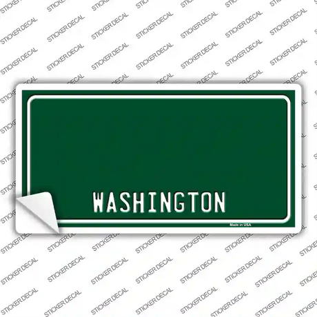 Washington Green Background Novelty Sticker Decal