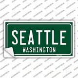 Seattle Washington Green Novelty Sticker Decal