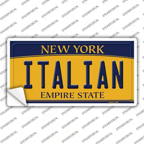 Italian New York Novelty Sticker Decal