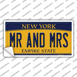 Mr and Mrs New York Novelty Sticker Decal