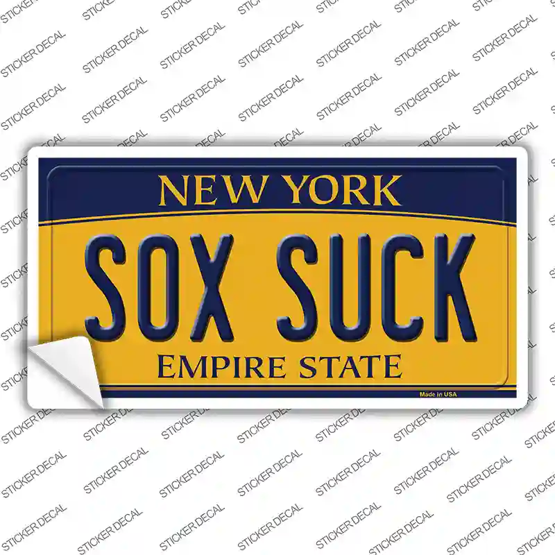 Sox Suck New York Novelty Sticker Decal