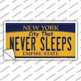 Never Sleeps New York Novelty Sticker Decal