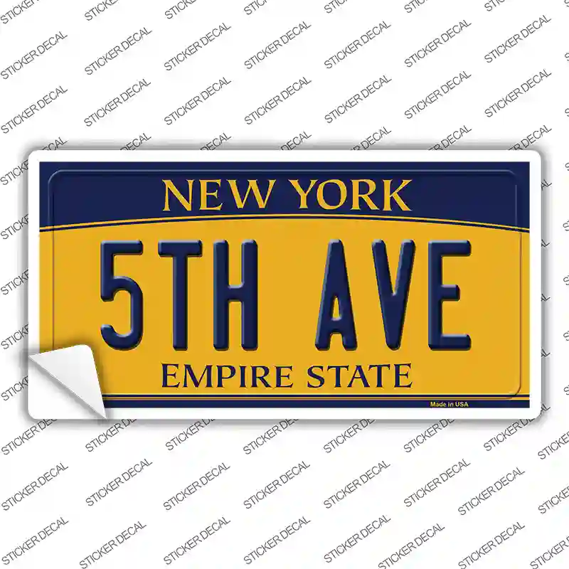 5th Ave New York Novelty Sticker Decal