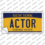 Actor New York Novelty Sticker Decal