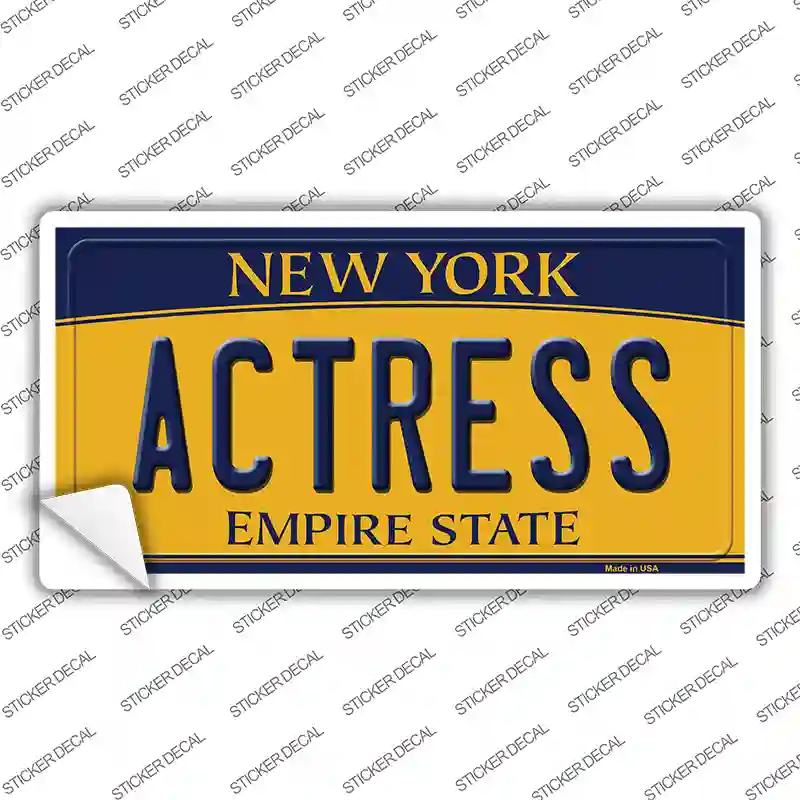 Actress New York Novelty Sticker Decal