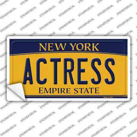 Actress New York Novelty Sticker Decal