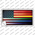 American Flag Rainbow Novelty Sticker Decal