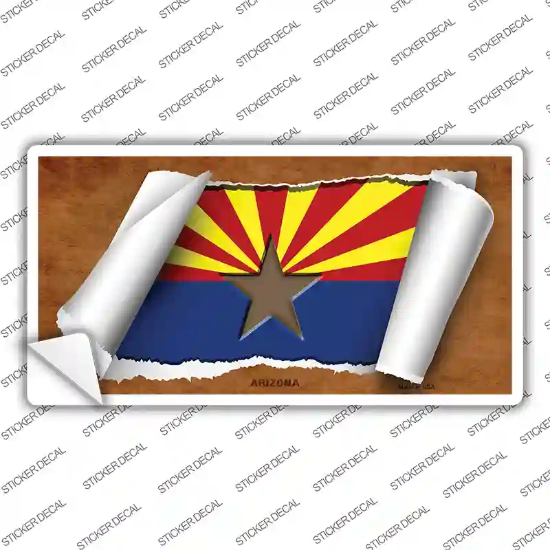 Arizona Flag Scroll Novelty Sticker Decal
