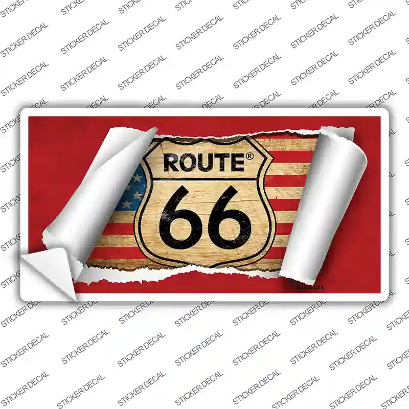 Route 66 Scroll Novelty Sticker Decal