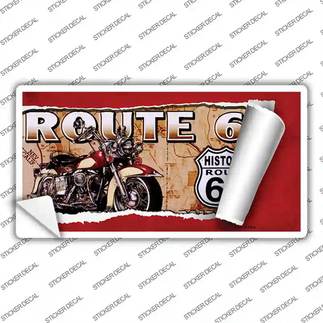 Route 66 Mother Road Scroll Novelty Sticker Decal