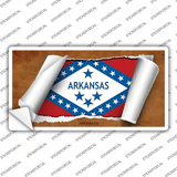 Arkansas Flag Scroll Novelty Sticker Decal