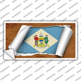 Delaware Flag Scroll Novelty Sticker Decal