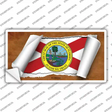 Florida Flag Scroll Novelty Sticker Decal