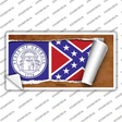 Georgia Flag Scroll Novelty Sticker Decal
