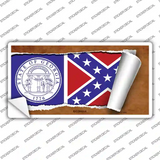 Georgia Flag Scroll Novelty Sticker Decal