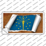 Indiana Flag Scroll Novelty Sticker Decal