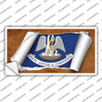 Louisiana Flag Scroll Novelty Sticker Decal