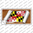 Maryland Flag Scroll Novelty Sticker Decal