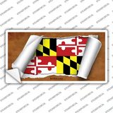 Maryland Flag Scroll Novelty Sticker Decal