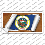 Minnesota Flag Scroll Novelty Sticker Decal