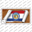 Missouri Flag Scroll Novelty Sticker Decal
