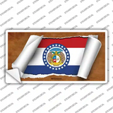 Missouri Flag Scroll Novelty Sticker Decal