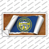 Nebraska Flag Scroll Novelty Sticker Decal